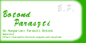 botond paraszti business card